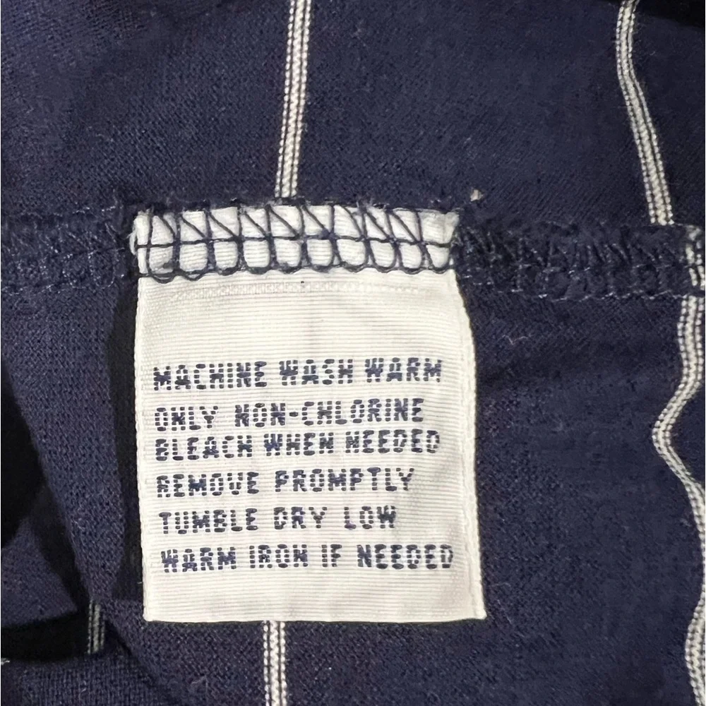 Ralph Lauren Polo Golf Men Sz M Polo Shirt Navy Blue Striped 100% Pima Cotton